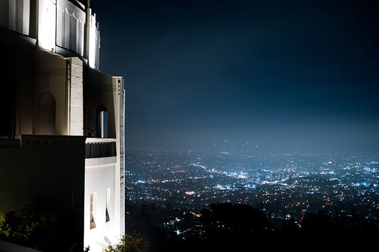 Vista do horizonte de Las Angeles